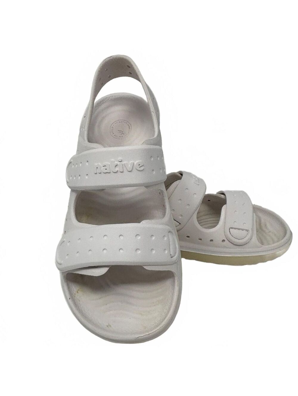 Native Shoes Kids Water Wandering Unisex White Chase Sandals Size 1